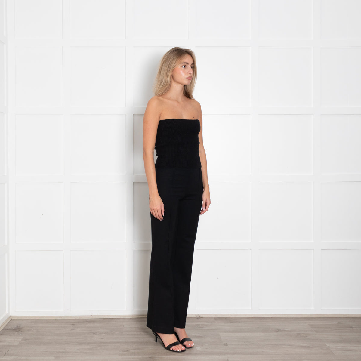 Spanx Black Trousers With Front Seam