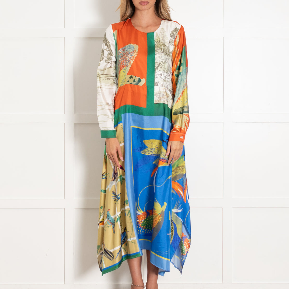 Weekend Max Mara Multicolour Abil Silk Midi Dress