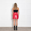 Alexa Chung Red Vinyl Front Pocket Skirt