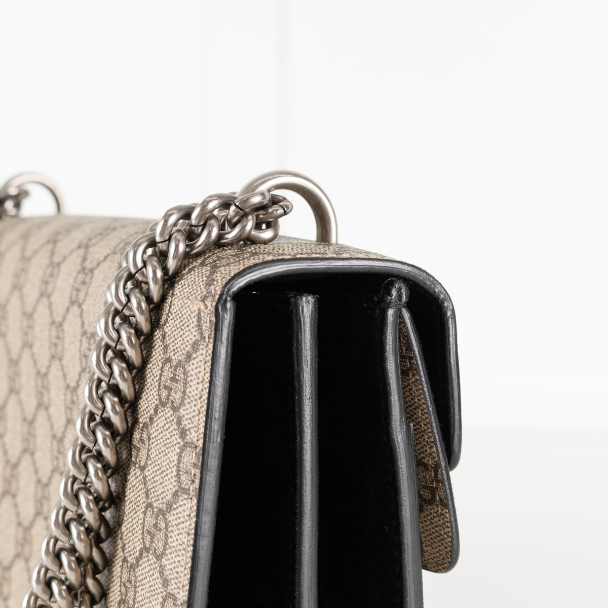 Gucci Small Monogram Dionysus with Black Suede