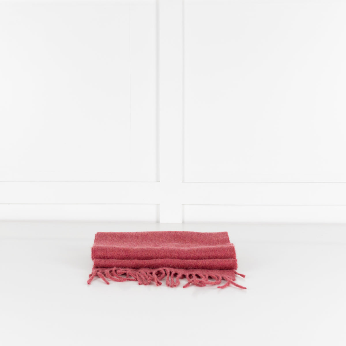 Johnstons of Elgin Dark Pink Cashmere Scarf