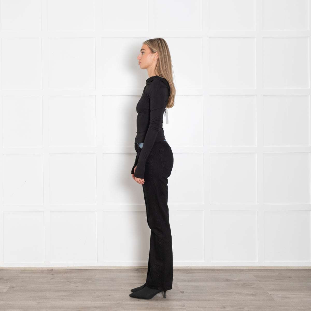 Elsa Black Jersey Long Sleeve Top