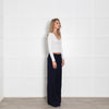 Me+Em Black Wool Blend Pleated Front Wide Leg Trousers