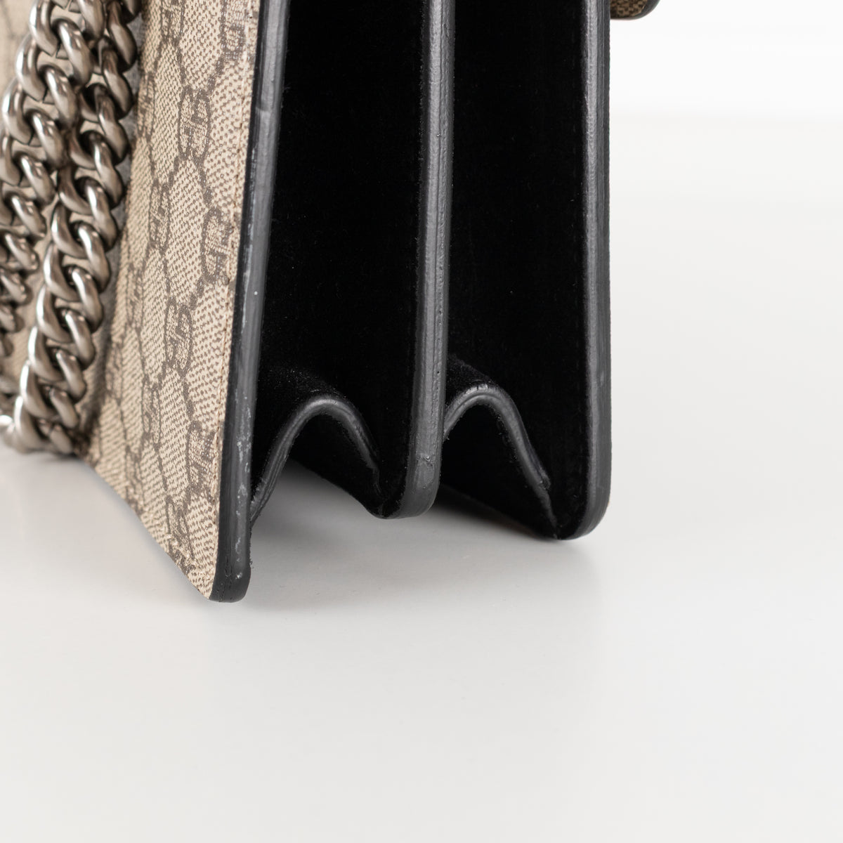 Gucci Small Monogram Dionysus with Black Suede