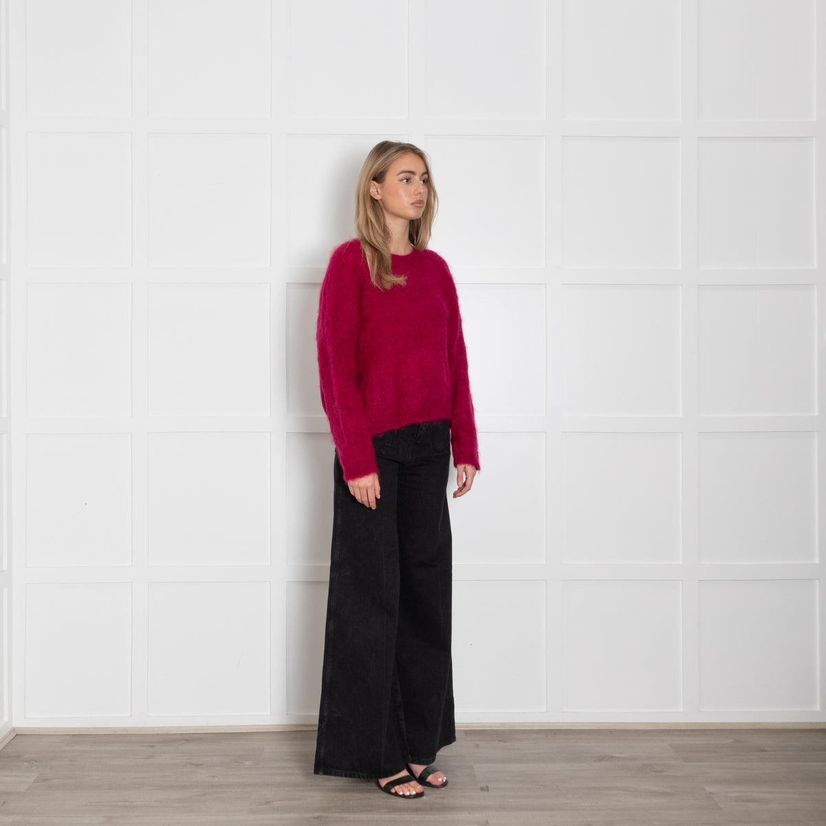 The Petits Hauts Magenta Mohair Sweater