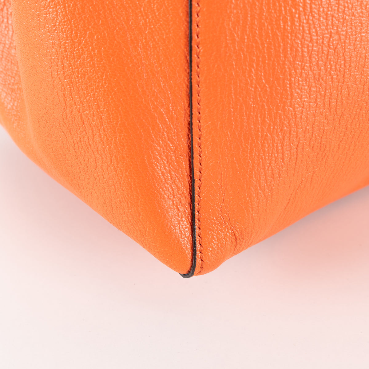 Anya Hindmarch Orange Grained Leather Tote Bag