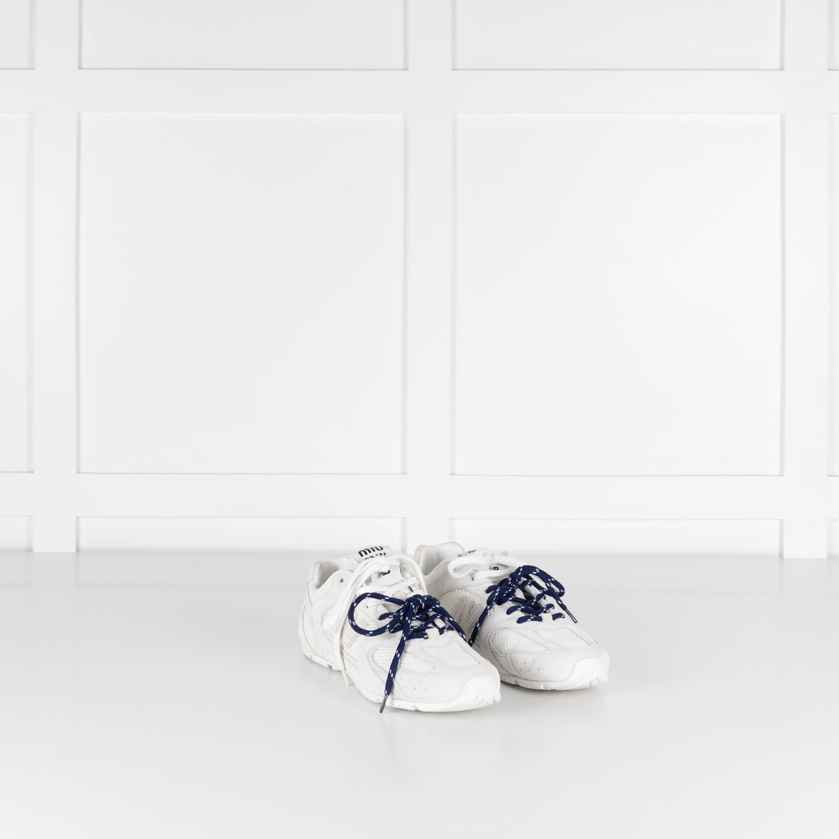 Miu Miu x New Balance White 530 SL Suede Mesh Trainers