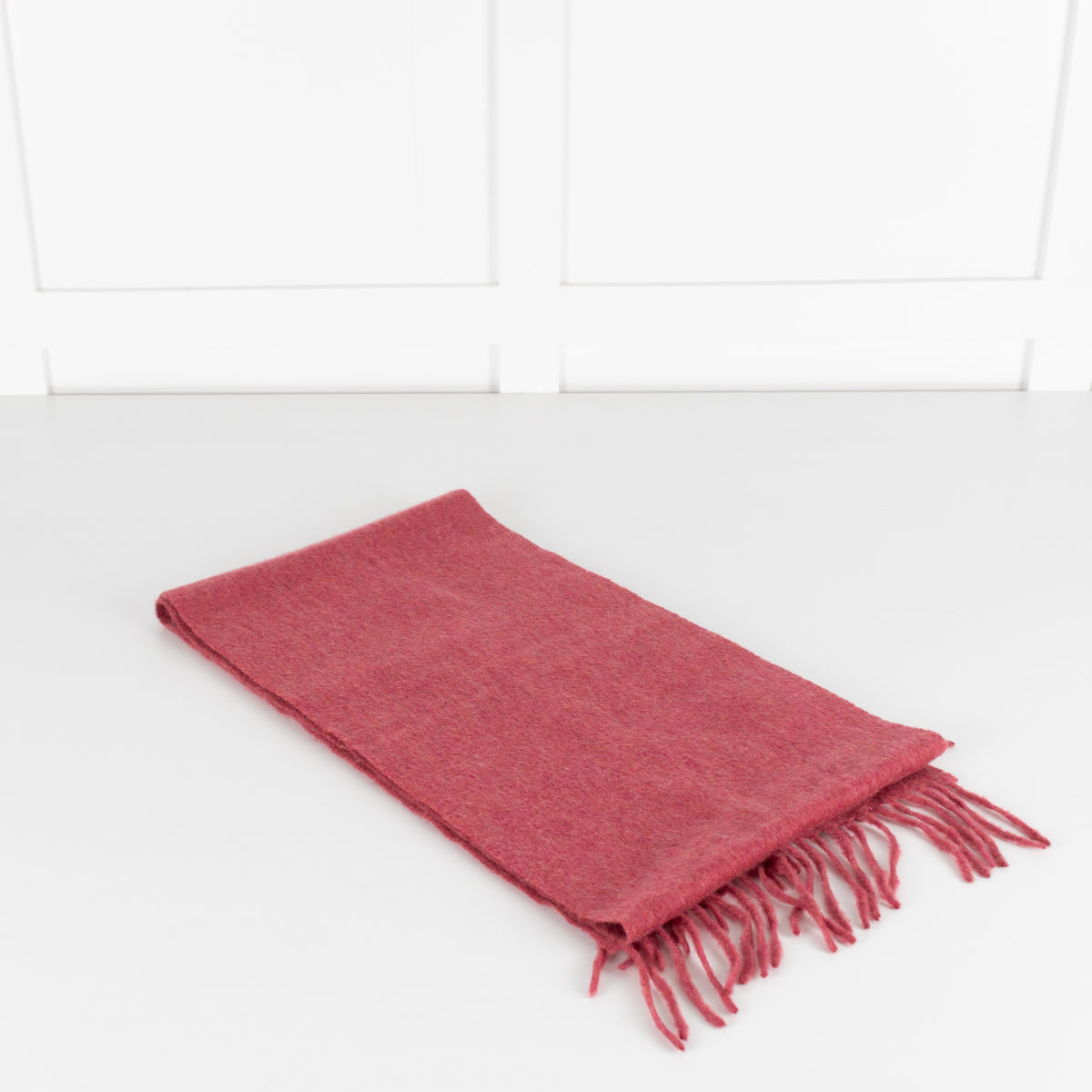Johnstons of Elgin Dark Pink Cashmere Scarf