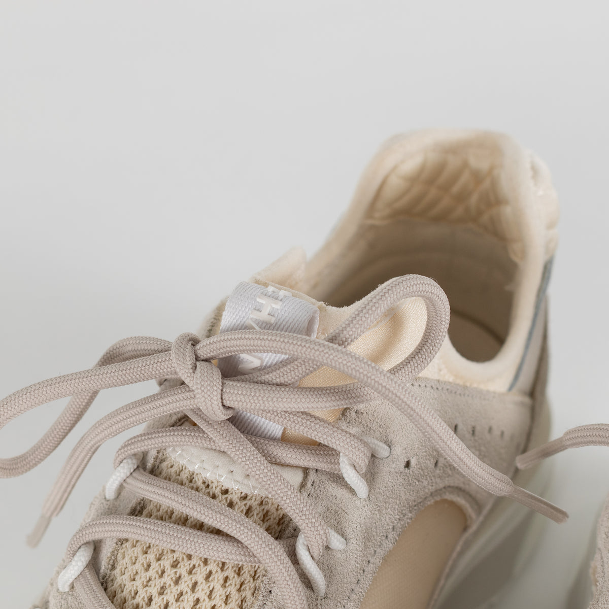 Chanel Beige Perforated Mesh Design With CC Suede Trainers