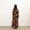 Me + Em Navy Blue Orange Floral Jersey Maxi Dress