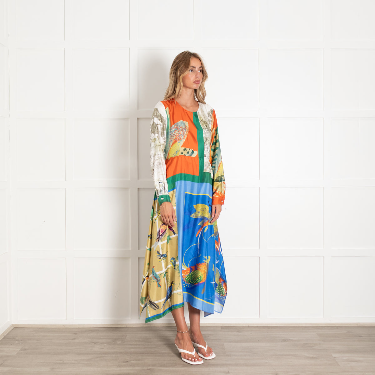 Weekend Max Mara Multicolour Abil Silk Midi Dress