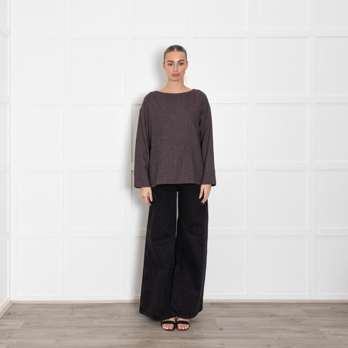 Bamford Grey With Pink Pinstripe Top