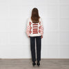 Hayley Menzies Cream and Terracotta Chunky Knit Intarsia Cardigan