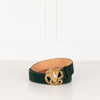 Roberto Cavalli Green Suede Belt