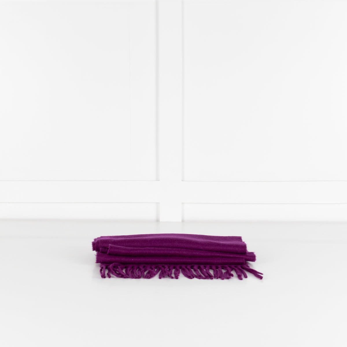 Johnstons of Elgin Purple Cashmere Scarf