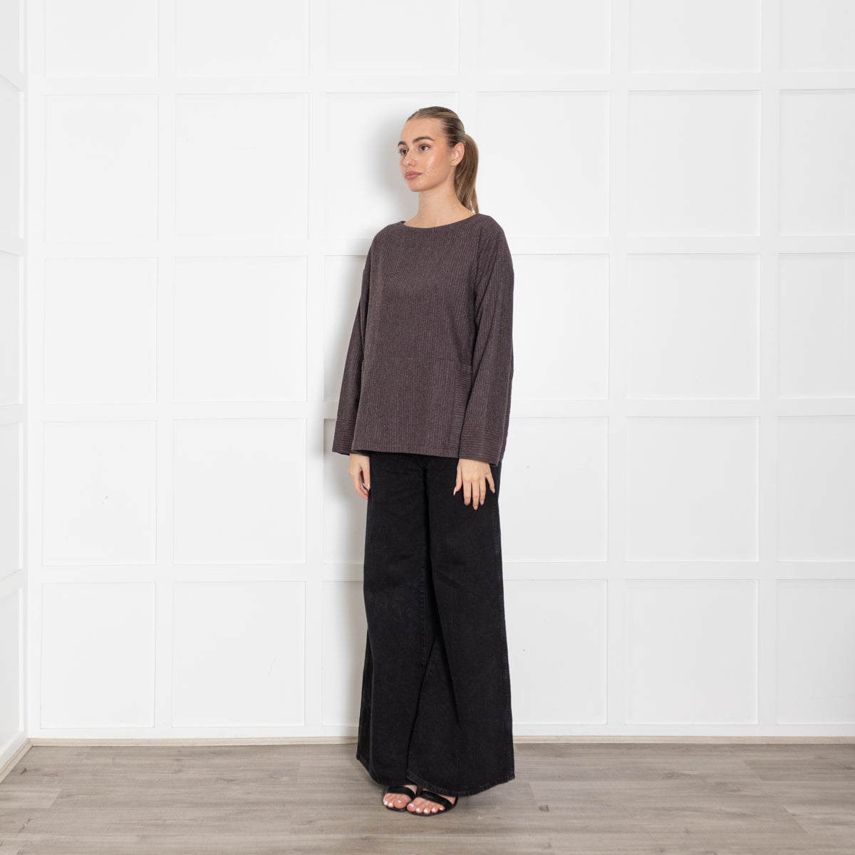 Bamford Grey With Pink Pinstripe Top