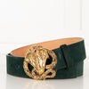 Roberto Cavalli Green Suede Belt