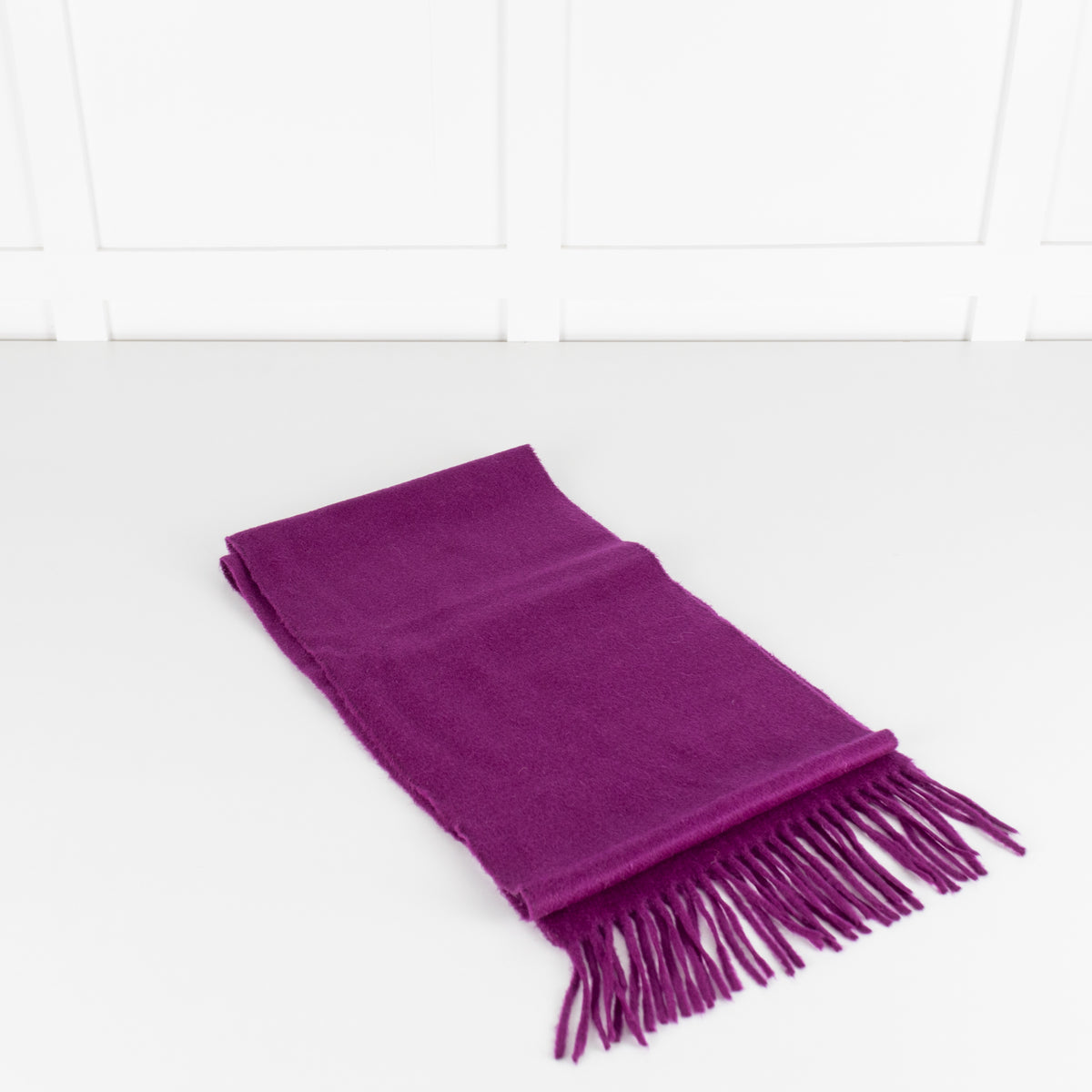 Johnstons of Elgin Purple Cashmere Scarf