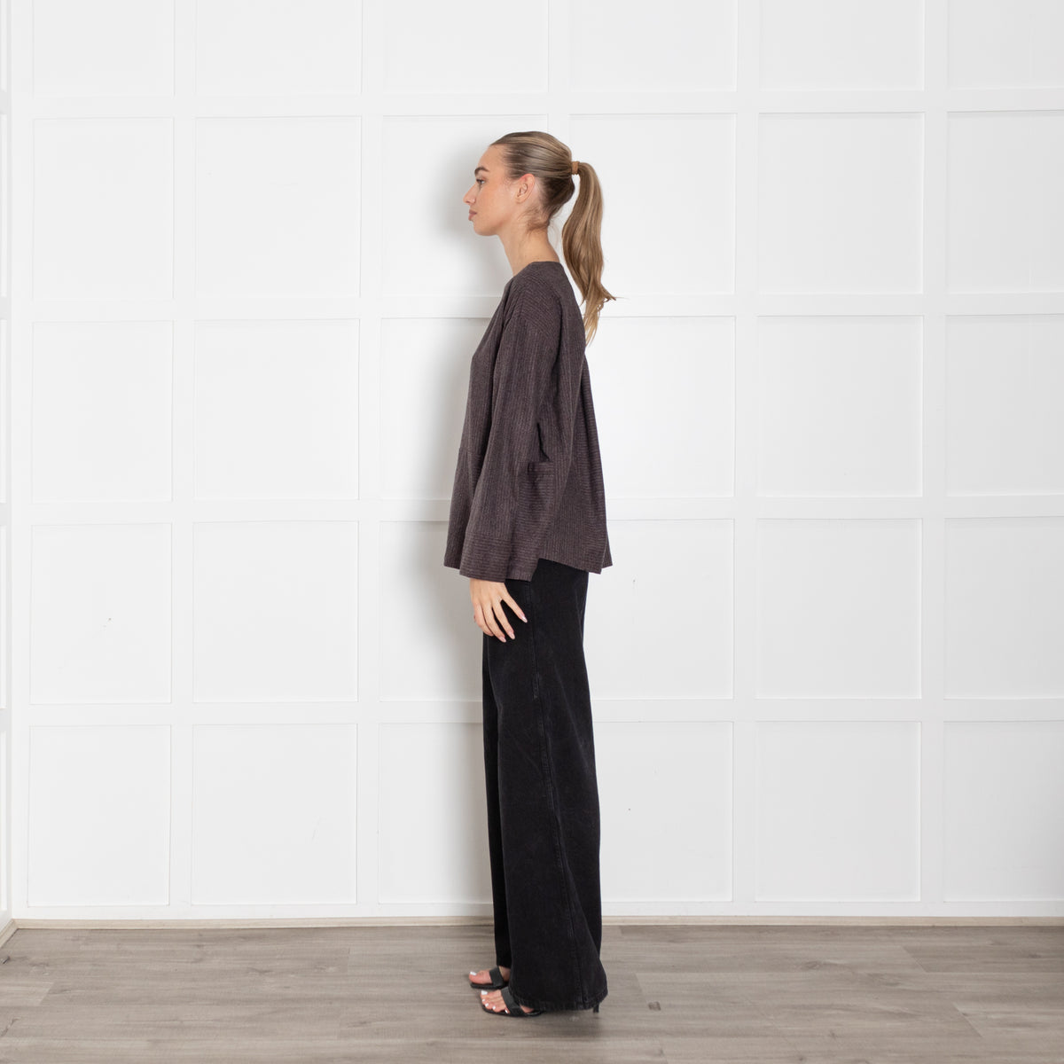 Bamford Grey With Pink Pinstripe Top