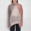 Rabens Salone Pink and Grey Tie Dye Mohair Jumper