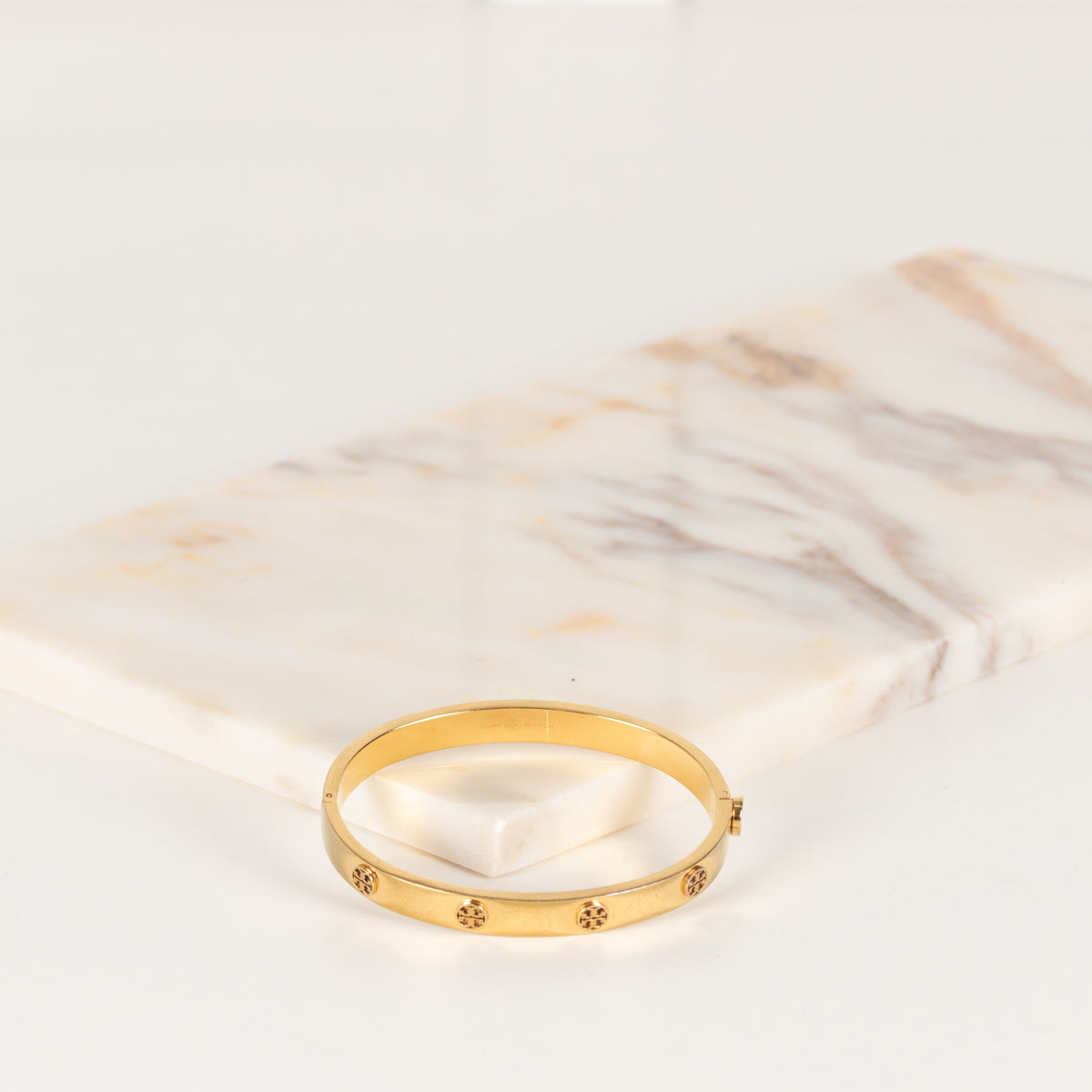 Tory Burch Gold Icon Hinge Bracelet