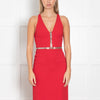 Alexander Wang Red Eyelet Column Dress