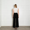 Maje Black High Waisted Belted Wide Leg Trousers