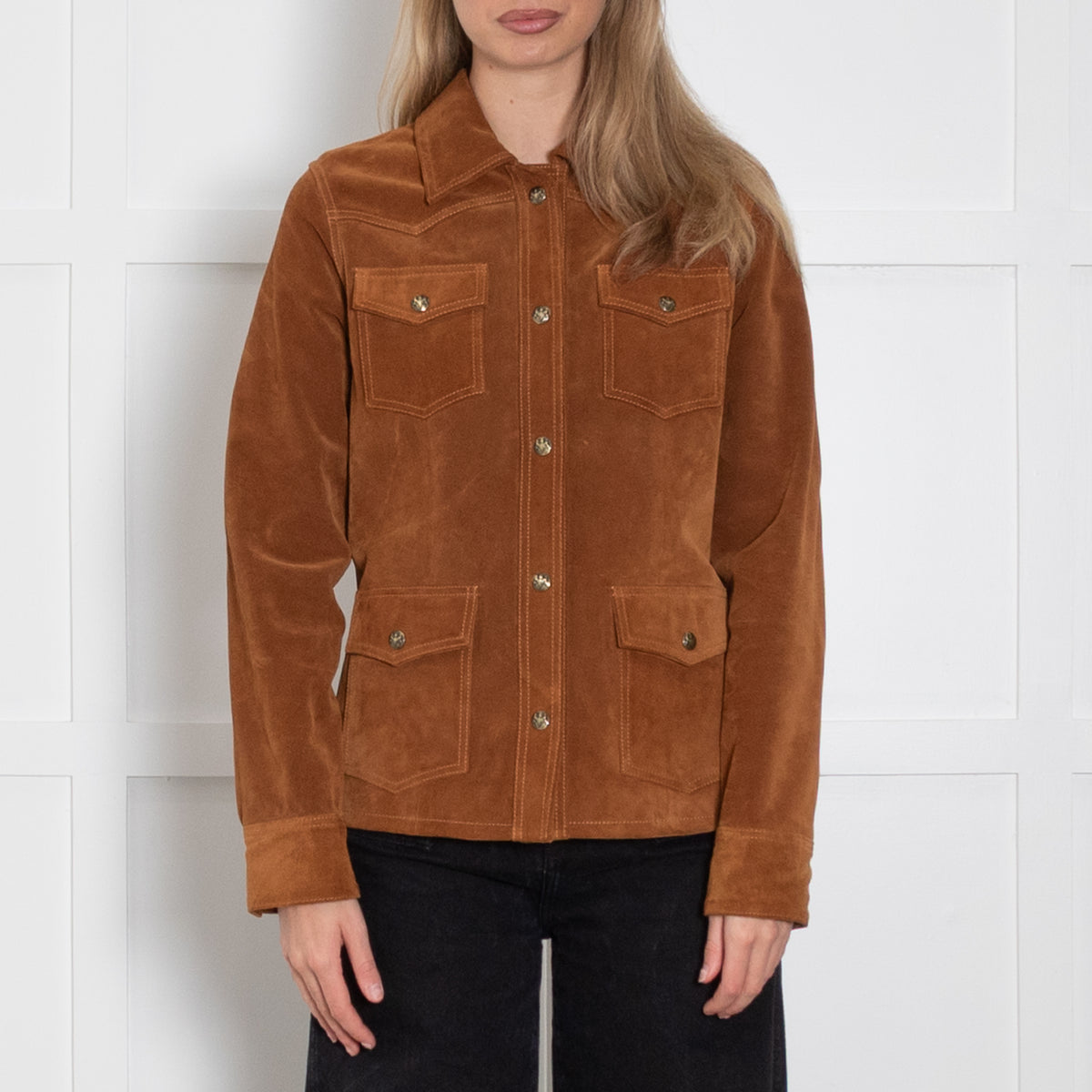 Nili Lotan Tan Suede Jamison Jacket