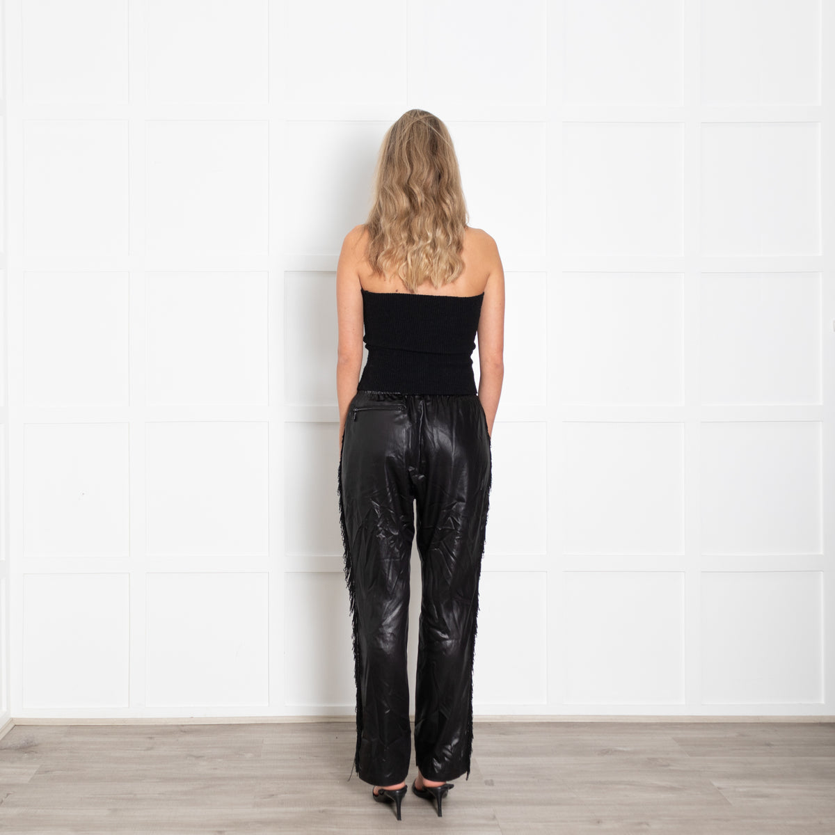 Needles Black Coated Fringed Jogger