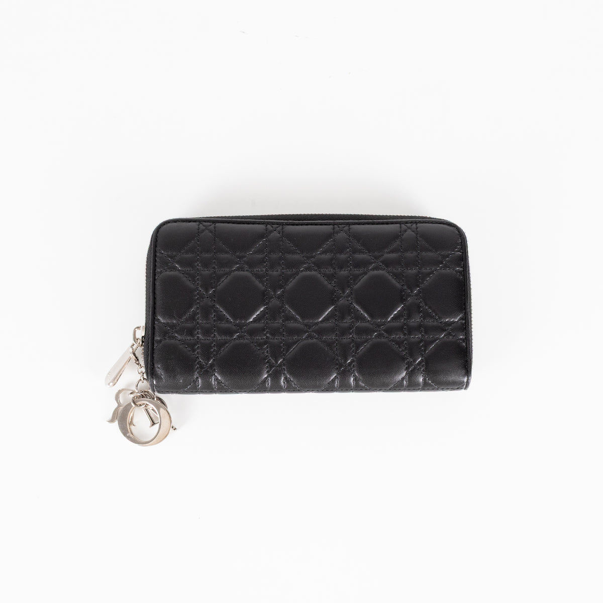 Christian Dior Black Cannage Lady Dior Wallet