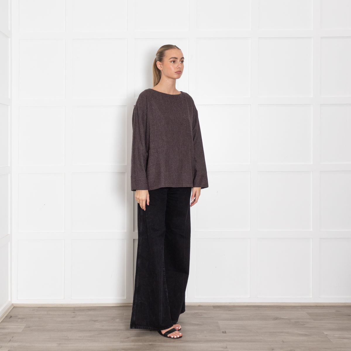 Bamford Grey With Pink Pinstripe Top