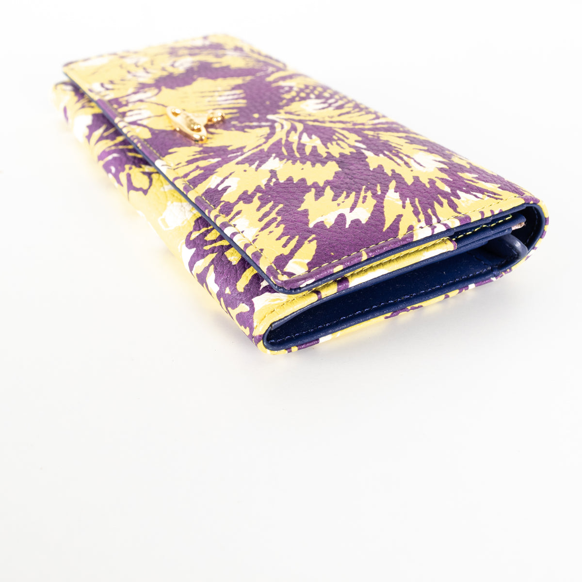 Vivienne Westwood Yellow Purple Plant Print Wallet