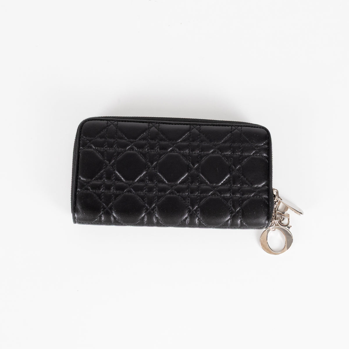 Christian Dior Black Cannage Lady Dior Wallet
