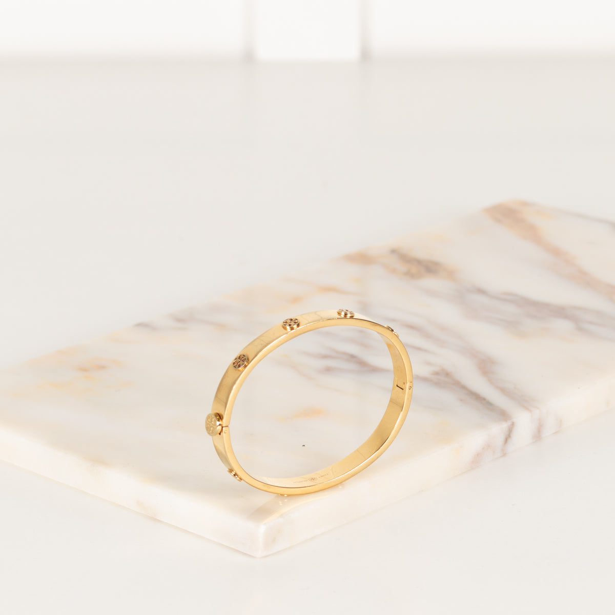 Tory Burch Gold Icon Hinge Bracelet