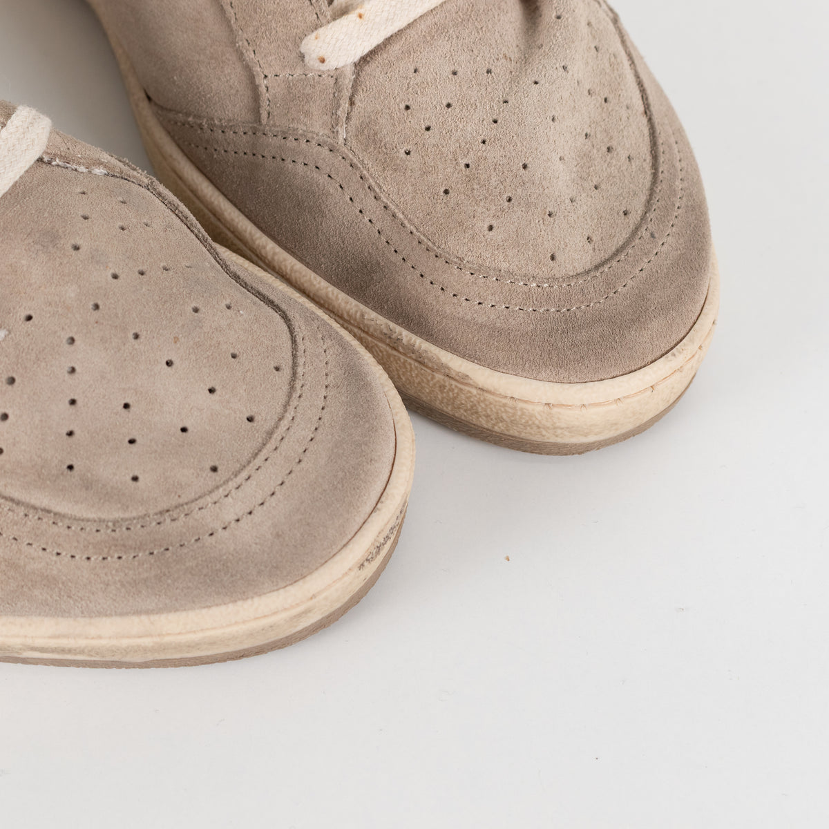 Golden Goose Beige Ball Star Glitter Suede Trainers UK 9