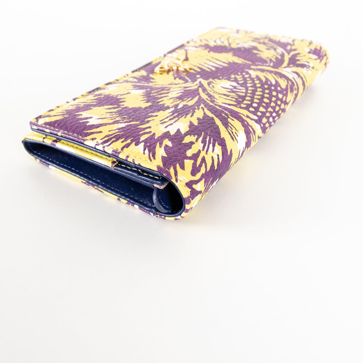 Vivienne Westwood Yellow Purple Plant Print Wallet