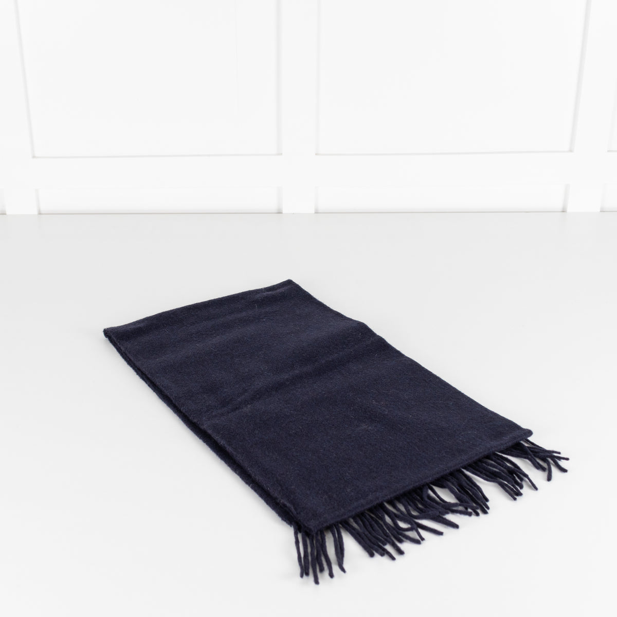 Johnstons of Elgin Navy Cashmere Scarf