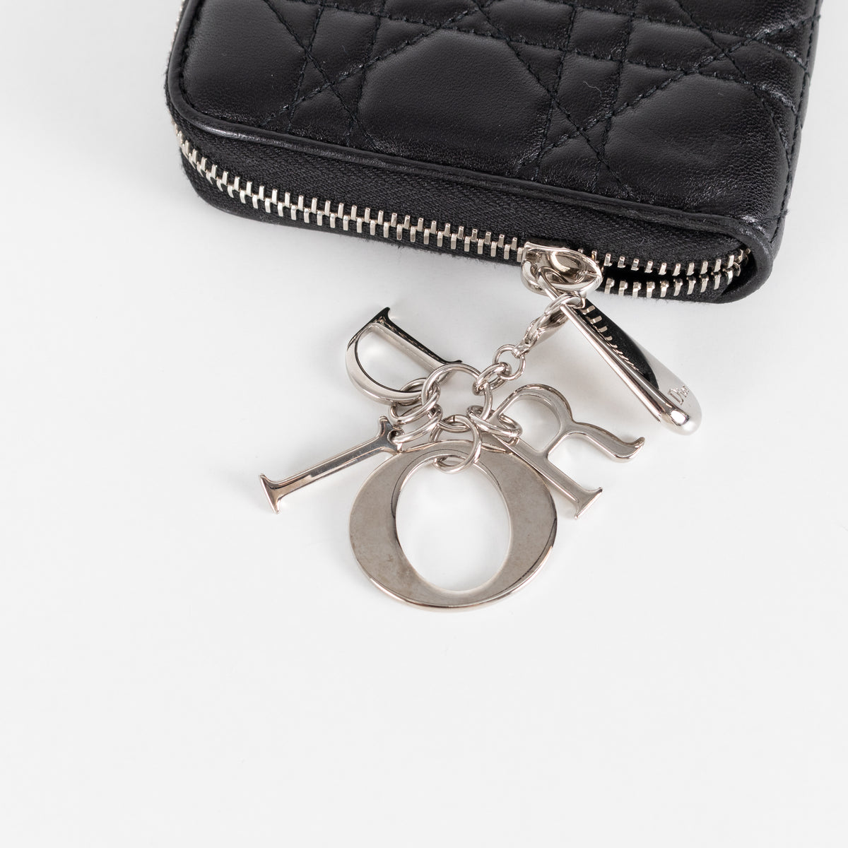 Christian Dior Black Cannage Lady Dior Wallet