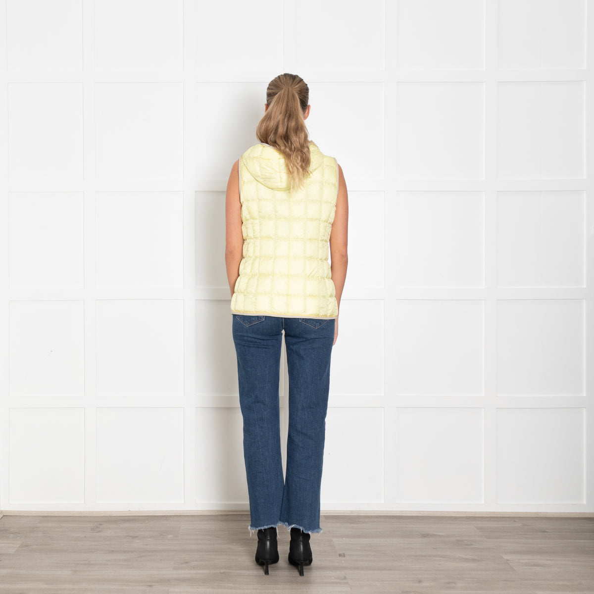 Fay Yellow Sleeveless Hood Puffa Gilet