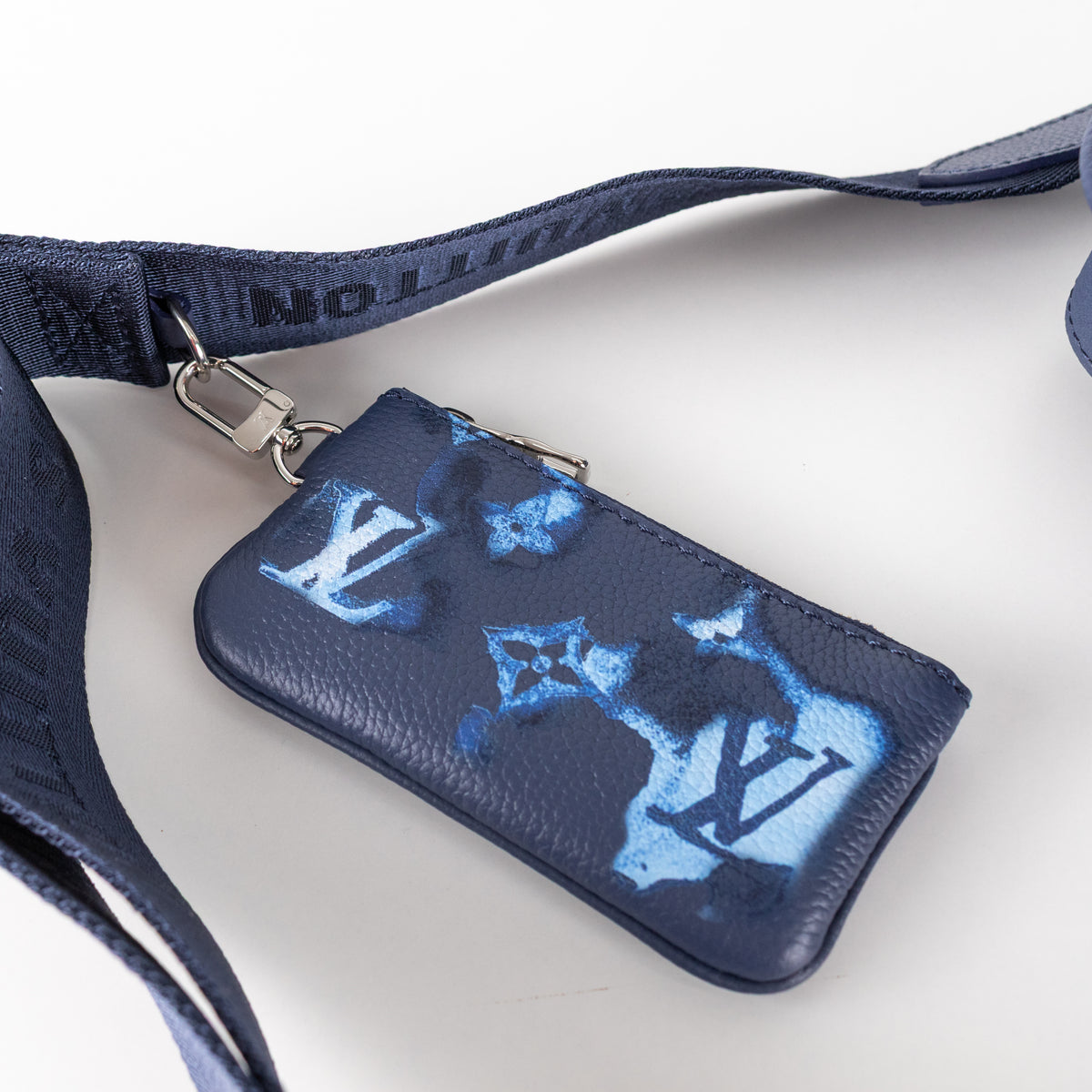Louis Vuitton Navy Light Blue Leather Trio Messenger Bag