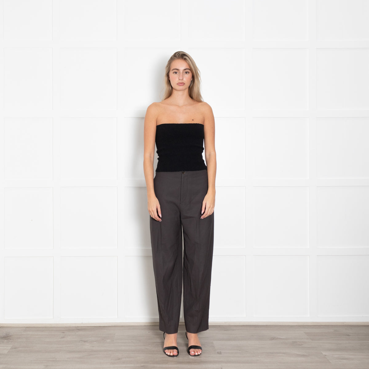 Soeur Grey High Waist Trousers