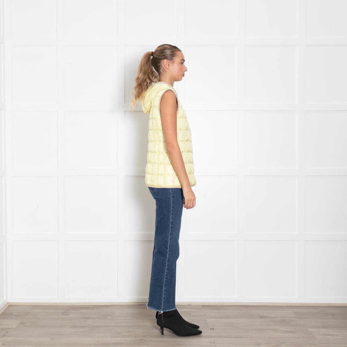 Fay Yellow Sleeveless Hood Puffa Gilet