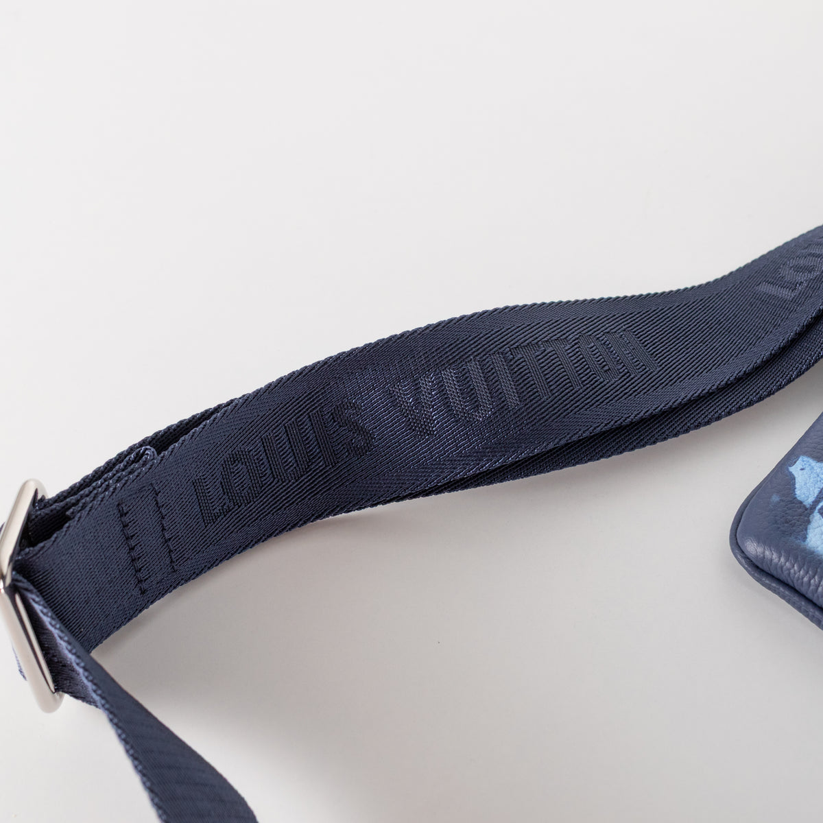 Louis Vuitton Navy Light Blue Leather Trio Messenger Bag