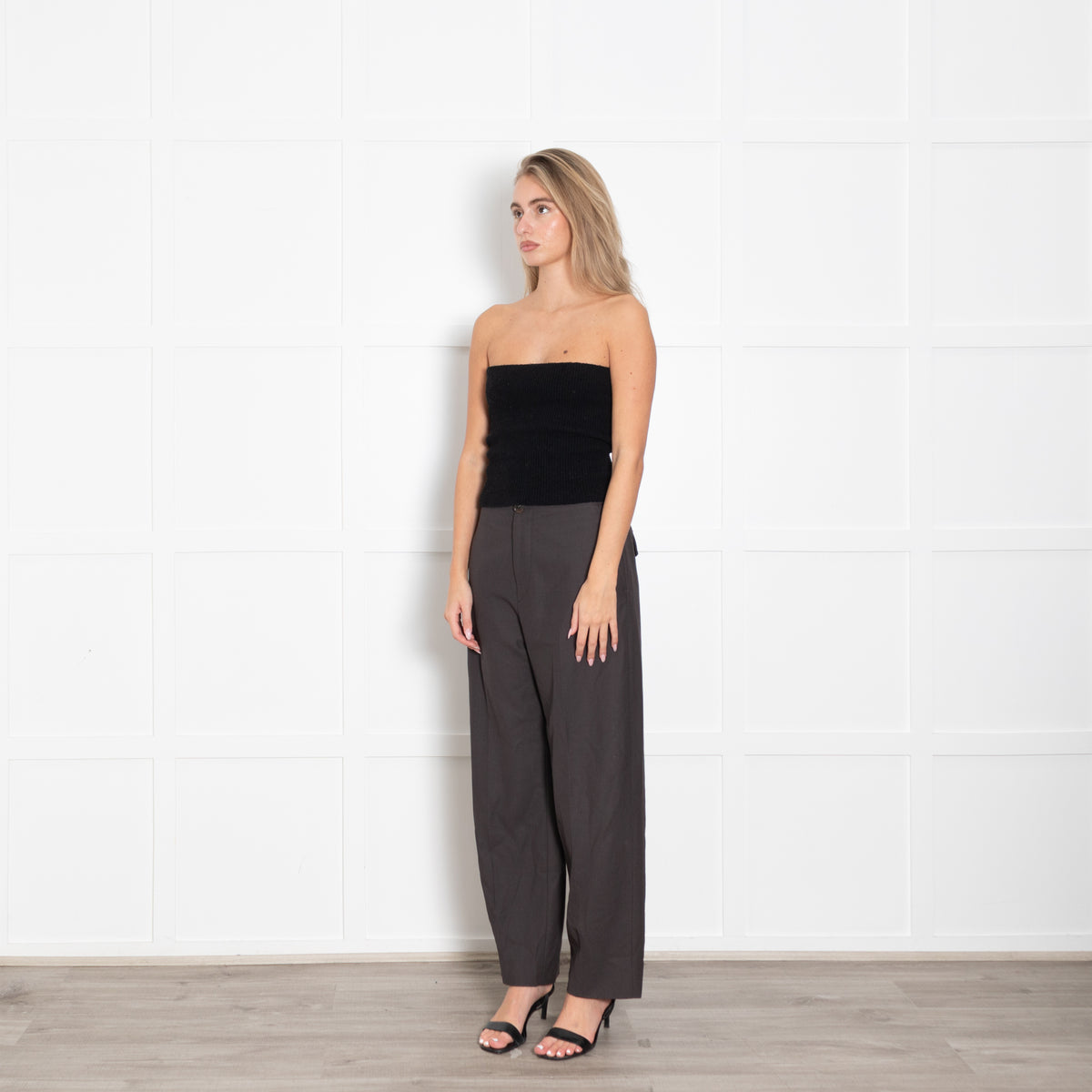 Soeur Grey High Waist Trousers