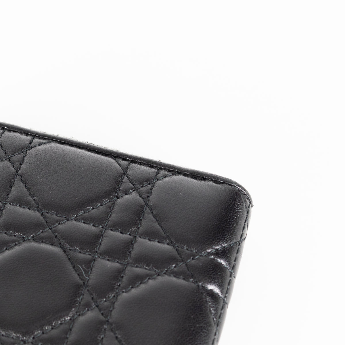 Christian Dior Black Cannage Lady Dior Wallet