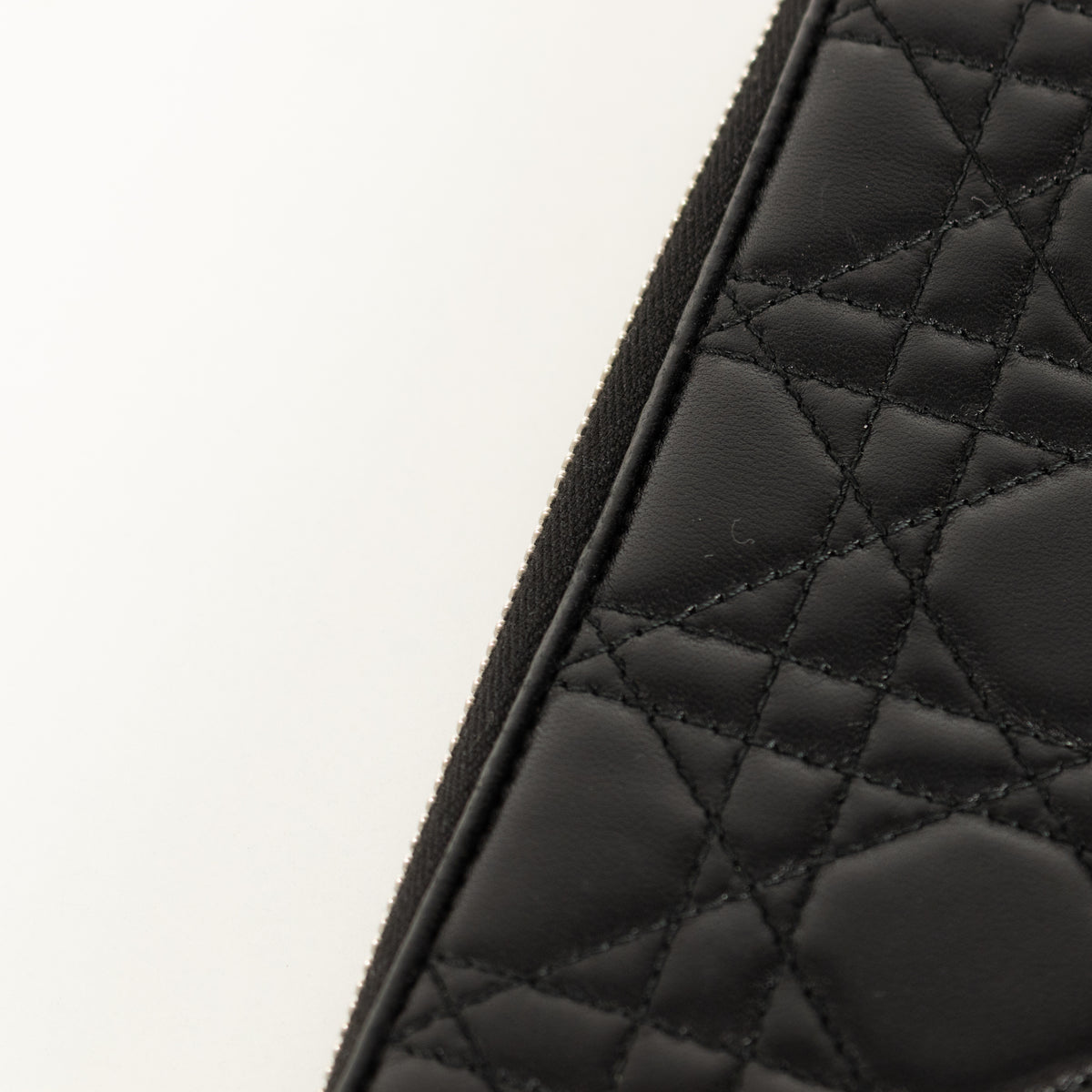 Christian Dior Black Cannage Lady Dior Wallet