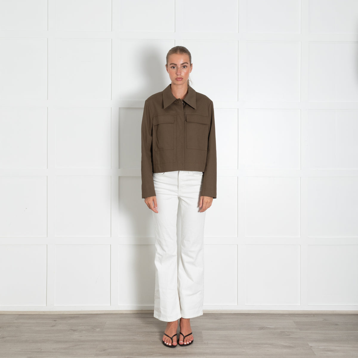 Tory Burch Khaki Cropped Jacket
