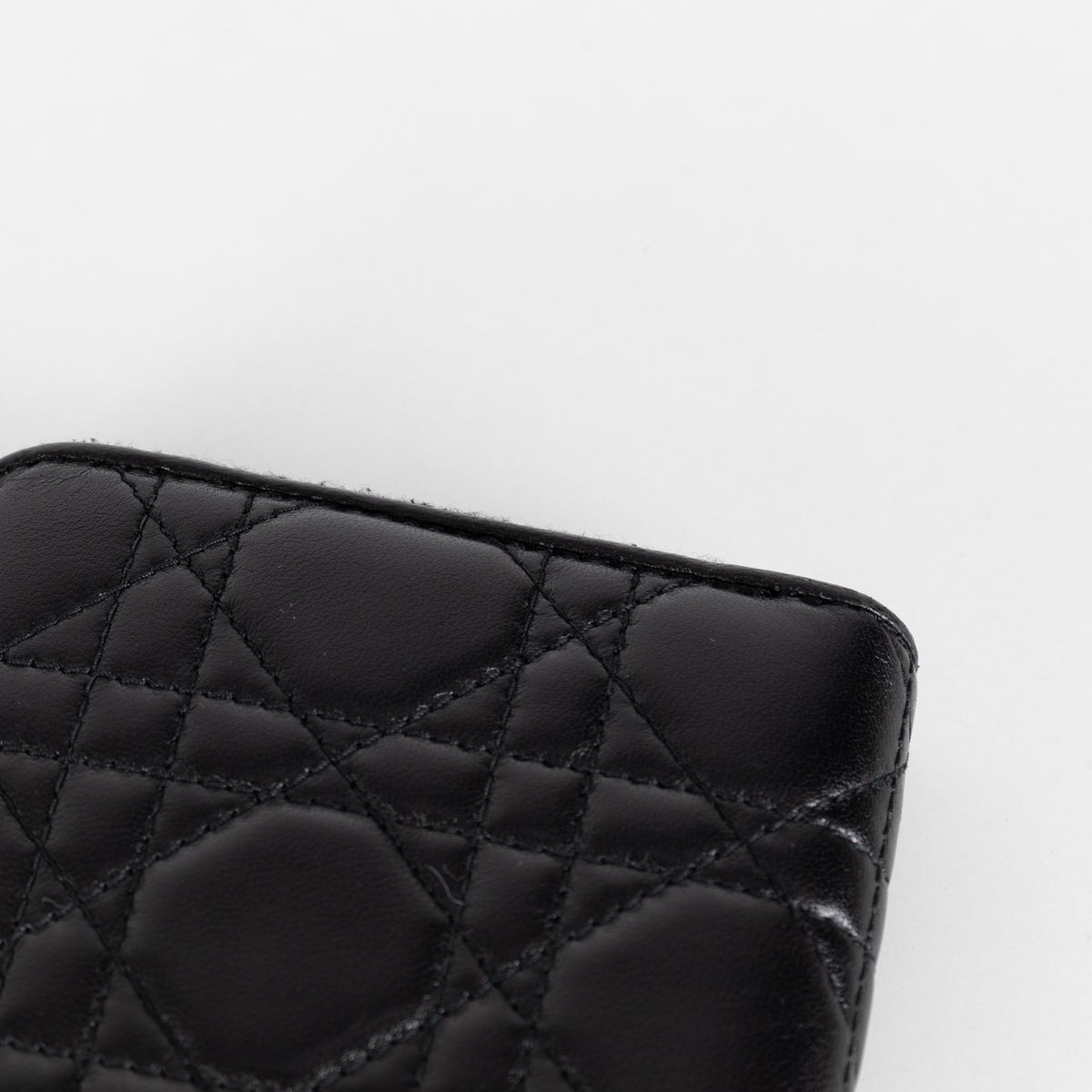 Christian Dior Black Cannage Lady Dior Wallet