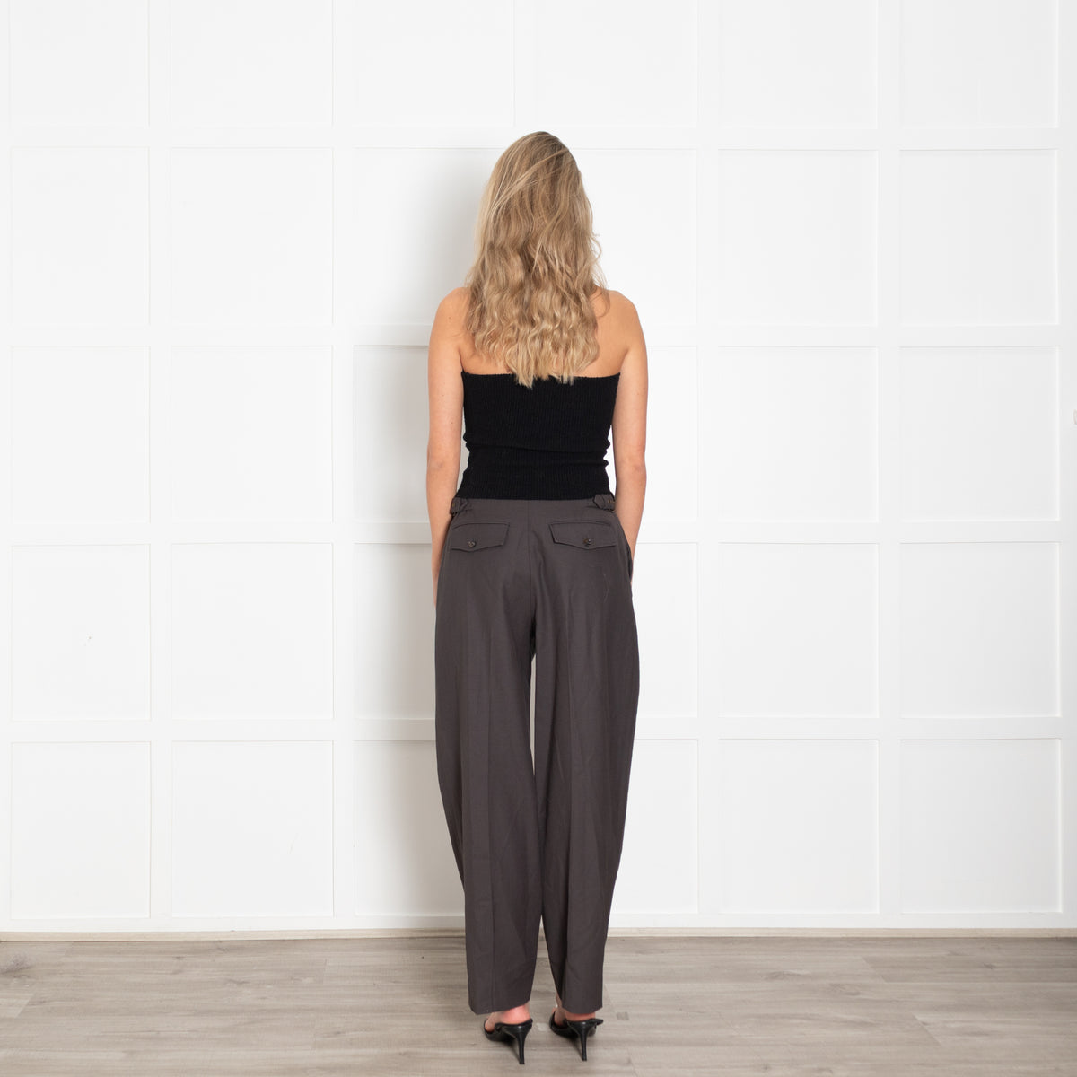 Soeur Grey High Waist Trousers