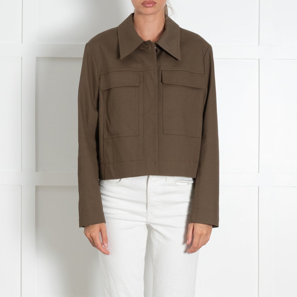 Tory Burch Khaki Cropped Jacket